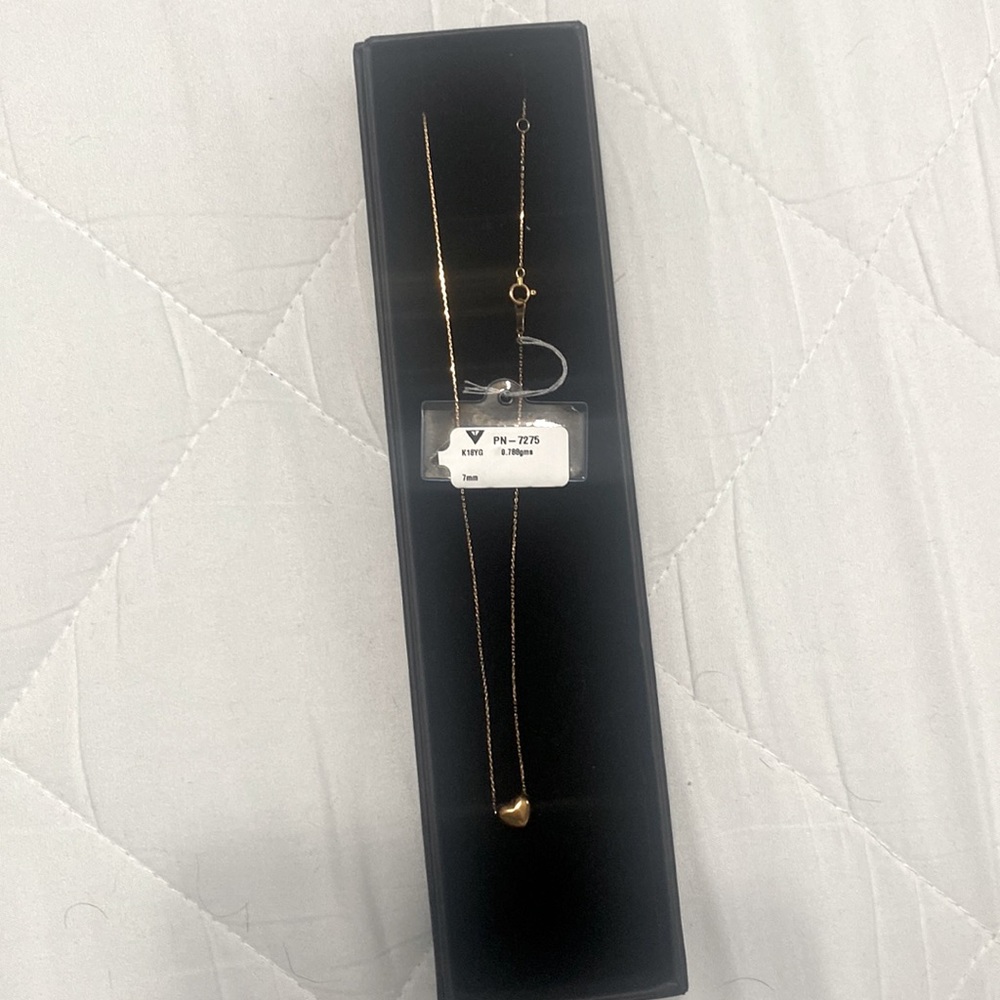 18k Heart 7mm necklace
